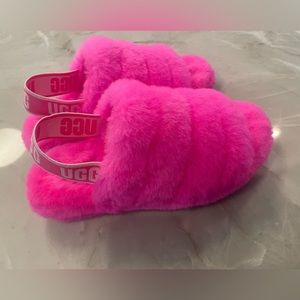 UGG Womans fluff yeah slide shoes slippers taffy Pink 6